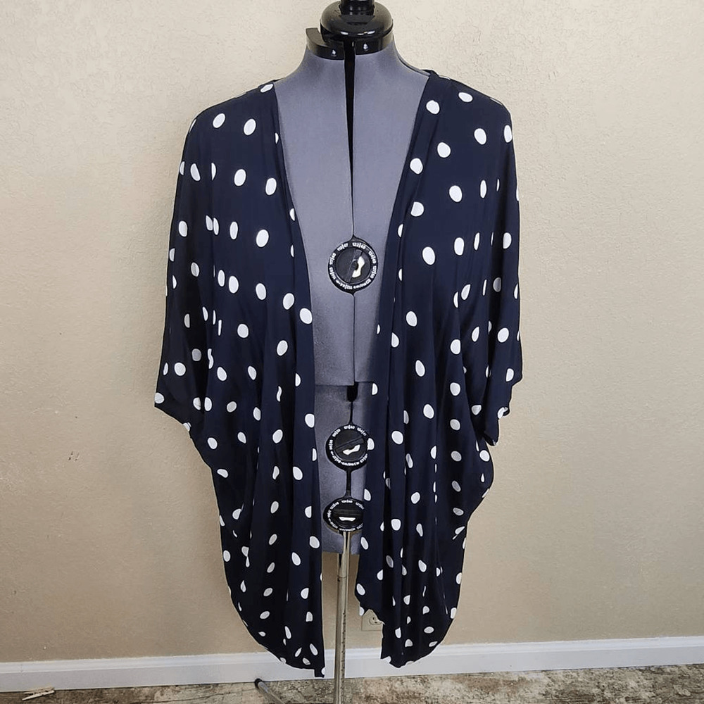 Loft Black and White Polka Dot Wrap Size 20/22 (7175)